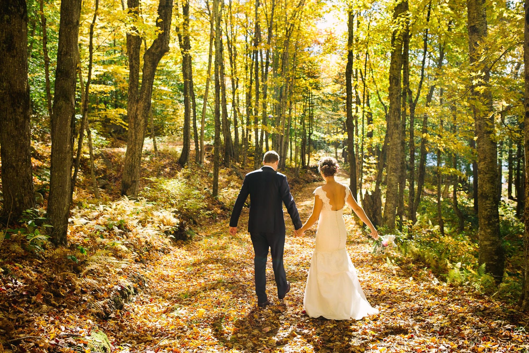 Walking into the October woods