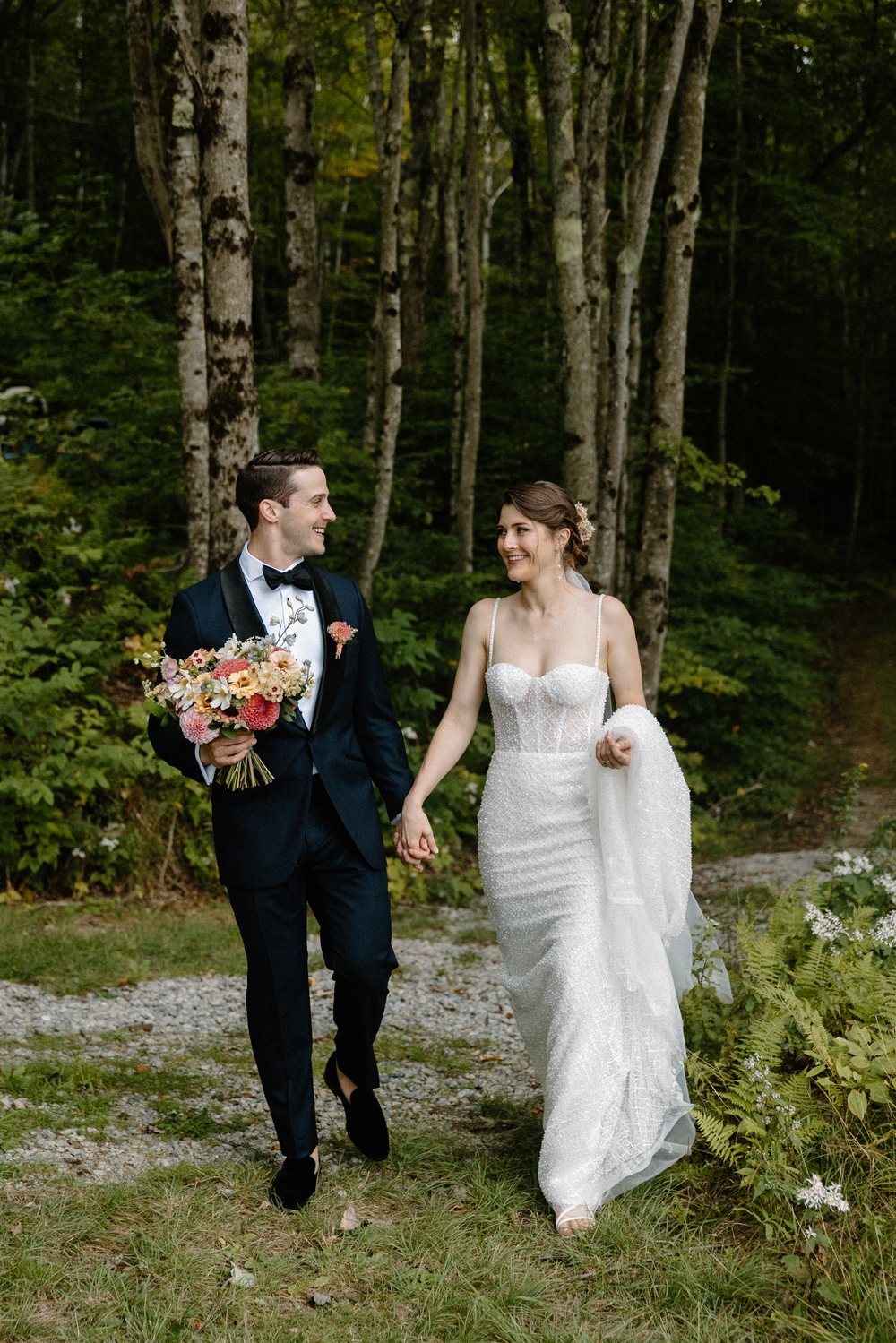 The couple in the woods